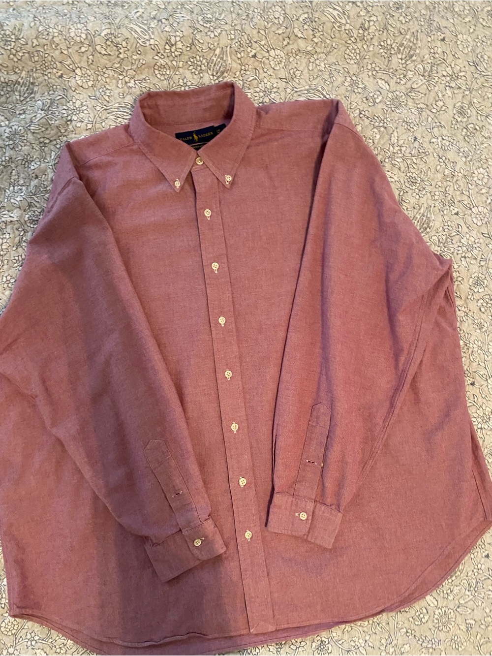 Ralph Lauren Men's Button-Down Shirt in Dusty Rose